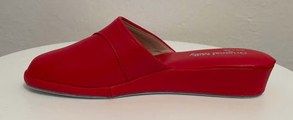 Original Milly 0032 Nappa Rosso (PelleTop) Ciabatta da camera Donna