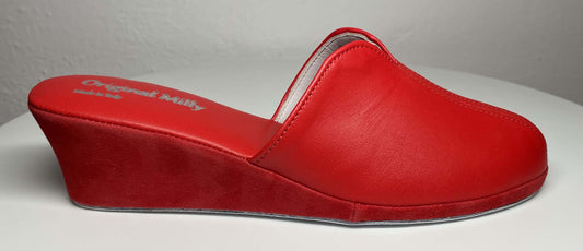 Original Milly 1000 Nappa Rosso (PelleTop) Ciabatta da camera donna