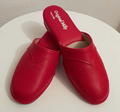 Original Milly 0032 Nappa Rosso (PelleTop) Ciabatta da camera Donna