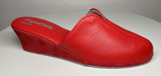 Original Milly 1000 Nappa Rosso (PelleTop) Ciabatta da camera donna