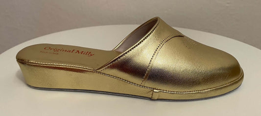 Original Milly 0032 Nappa Oro (PelleTop) Ciabatta da camera Donna