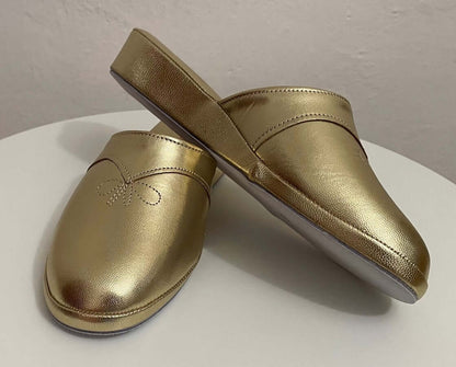 Original Milly 0032 Nappa Oro (PelleTop) Ciabatta da camera Donna