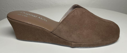 Original Milly 0005 Camoscio Taupe (PelleTop) Ciabatta da camera Donna