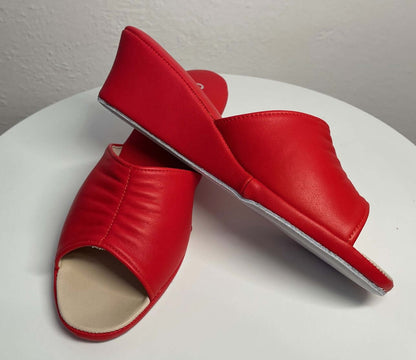 Original Milly 0805 Nappa Rosso (PelleTop) Ciabatta da camera Donna