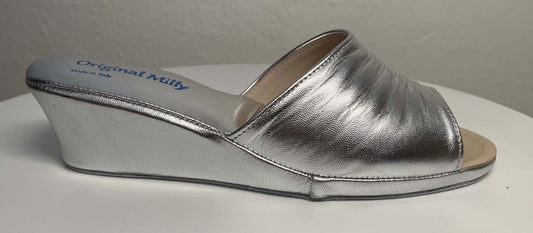 Original Milly 0805 Nappa Argento (PelleTop) Ciabatta da camera Donna