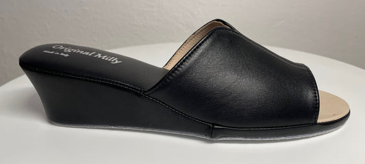 Original Milly 0100 Nappa Nero (PelleTop) Ciabatta da camera Donna