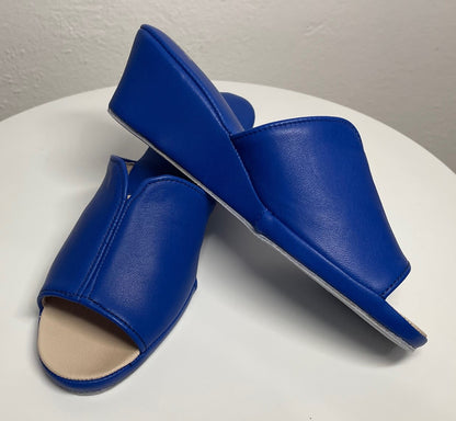 Original Milly 0100 Nappa Blu (PelleTop) Ciabatta da camera Donna