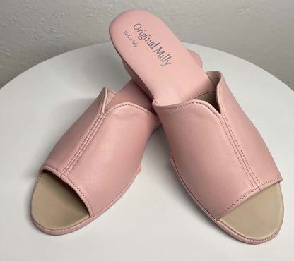 Original Milly 0100 Nappa Pesca (PelleTop) Ciabatta da camera Donna