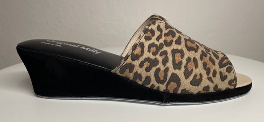 Original Milly 0112 Camoscio Leopardo (PelleTop) Ciabatta da camera Donna