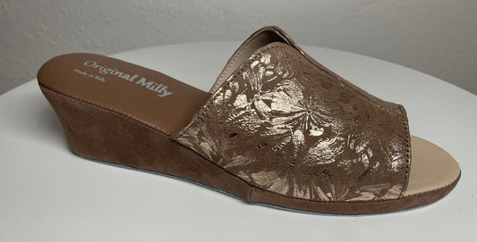 Original Milly 0112 Camoscio Taupe (PelleTop) Ciabatta da camera Donna