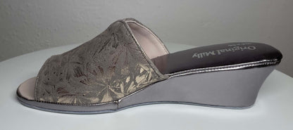 Original Milly 0112 Nappa Piombo (PelleTop) Ciabatta da camera Donna