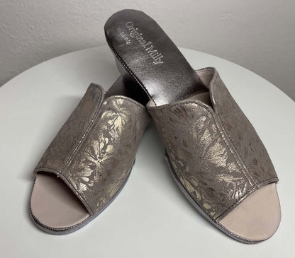 Original Milly 0112 Nappa Piombo (PelleTop) Ciabatta da camera Donna