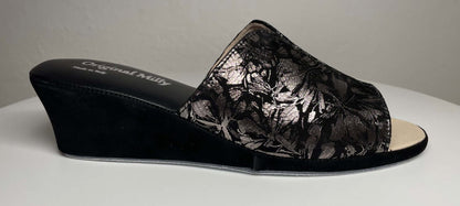 Original Milly 0112 Camoscio Nero (PelleTop) Ciabatta da camera Donna