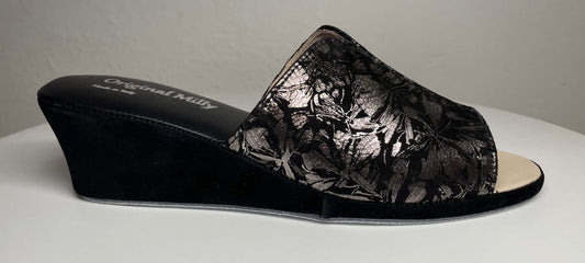 Original Milly 0112 Camoscio Nero (PelleTop) Ciabatta da camera Donna