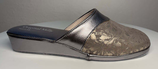 Original Milly 0820 Nappa Taupe (PelleTop) Ciabatta da camera Donna