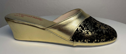 Original Milly 0800 Nappa Oro (PelleTop) Ciabatta da camera Donna