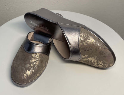 Original Milly 0800 Nappa Taupe (PelleTop) Ciabatta da camera Donna