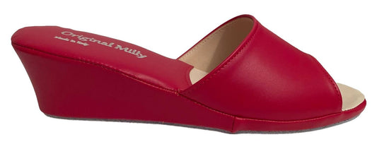 Original Milly 103 Rosso (Ecopelle) Ciabatta da camera donna