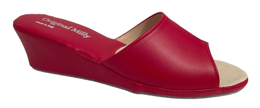 Original Milly 103 Rosso (Ecopelle) Ciabatta da camera donna