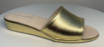 Original Milly 0203 Nappa Oro (PelleTop) Ciabatta da camera Donna