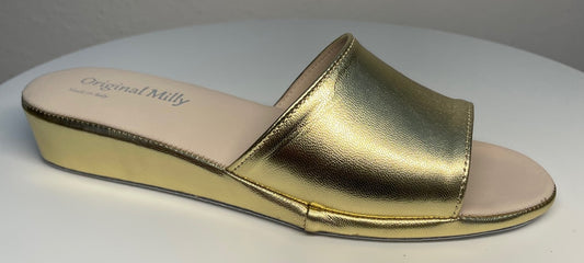 Original Milly 0203 Nappa Oro (PelleTop) Ciabatta da camera Donna