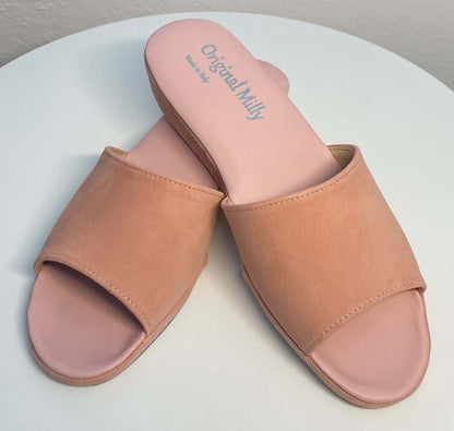Original Milly 0205 Nappa Pesca (PelleTop) Ciabatta da camera Donna