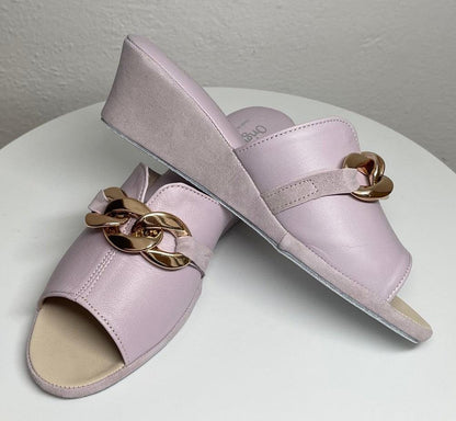 Original Milly 0105 Nappa Peonia (PelleTop) Ciabatta da camera Donna