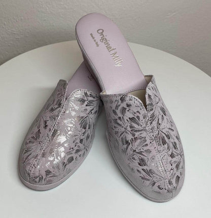 Original Milly 0004 Camoscio Peonia (PelleTop) Ciabatta da camera Donna