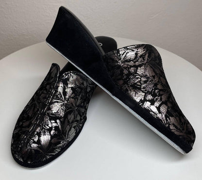 Original Milly 0004 Camoscio Nero (PelleTop) Ciabatta da camera Donna