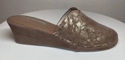 Original Milly 0004 Camoscio Taupe (PelleTop) Ciabatta da camera Donna
