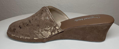Original Milly 0004 Camoscio Taupe (PelleTop) Ciabatta da camera Donna