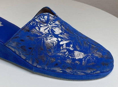 Original Milly 0004 Camoscio Blu (PelleTop) Ciabatta da camera Donna