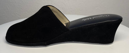 Original Milly 0005 Camoscio Nero (PelleTop) Ciabatta da camera Donna