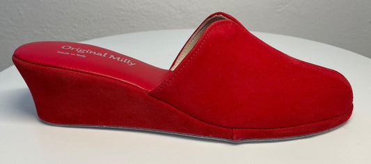 Original Milly 0005 Camoscio Rosso (PelleTop) Ciabatta da camera Donna