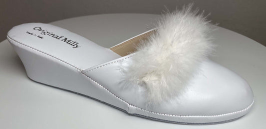 Original Milly 300 Cigno Bianco (Ecopelle) Ciabatta da camera donna