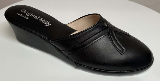 Original Milly 2000 Nero (Ecopelle) Ciabatta da camera donna