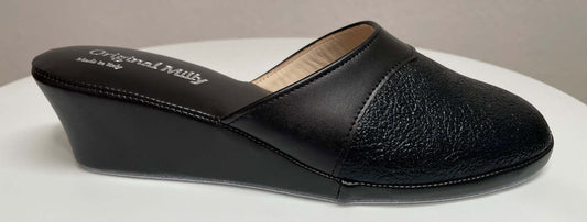 Original Milly 4000 Nero (Ecopelle) Ciabatta da camera donna