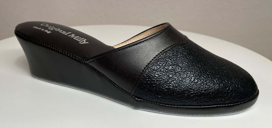 Original Milly 4000 Nero (Ecopelle) Ciabatta da camera donna