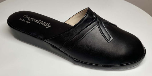 Original Milly 2200 Nero (Ecopelle) Ciabatta da camera donna