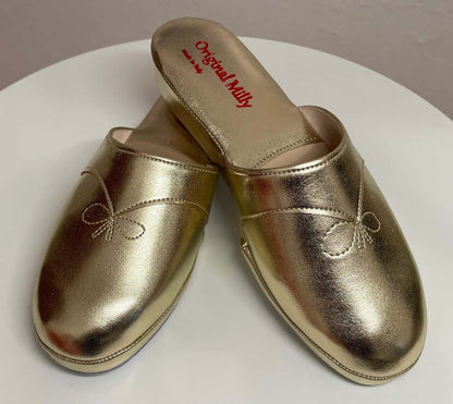 Original Milly 3200 Oro (Ecopelle) Ciabatta da camera donna