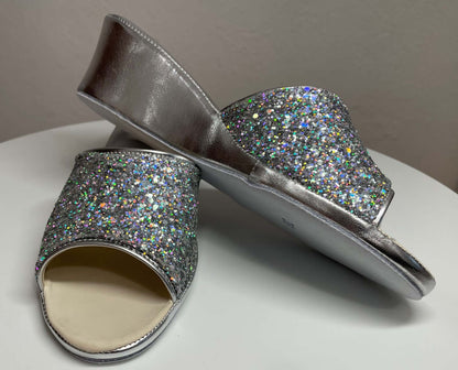 Original Milly 104 Argento Glitter (Ecopelle) Ciabatta da camera donna