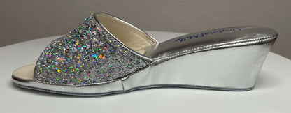 Original Milly 104 Argento Glitter (Ecopelle) Ciabatta da camera donna