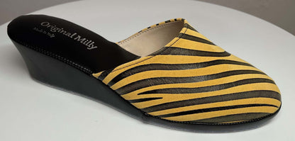 Original Milly 5000 Zebrato Senape (Pelle) Ciabatta da camera donna