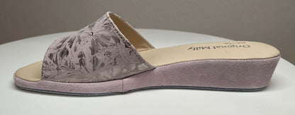 Original Milly 203 Camoscio Peonia Fiori (PelleTop) Ciabatta da camera donna