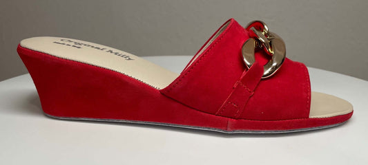 Original Milly 105 Camoscio Rosso (PelleTop) Ciabatta da camera donna