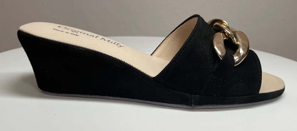 Original Milly 105 Camoscio Nero (PelleTop) Ciabatta da camera donna