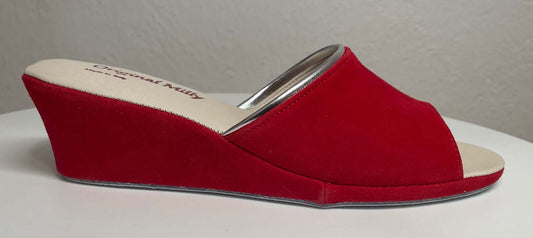 Original Milly 7000 Camoscio Rosso (PelleTop) Ciabatta da camera donna