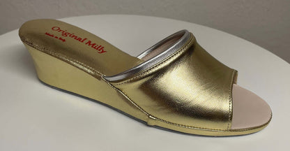 Original Milly 7000 Nappa Oro (PelleTop) Ciabatta da camera donna