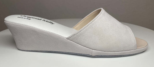 Original Milly 0103 Camoscio Bianco (PelleTop) Ciabatta da camera Donna
