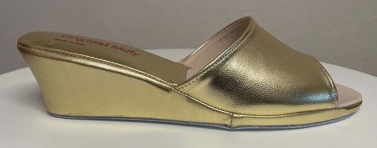 Original Milly 0103 Nappa Oro (PelleTop) Ciabatta da camera Donna